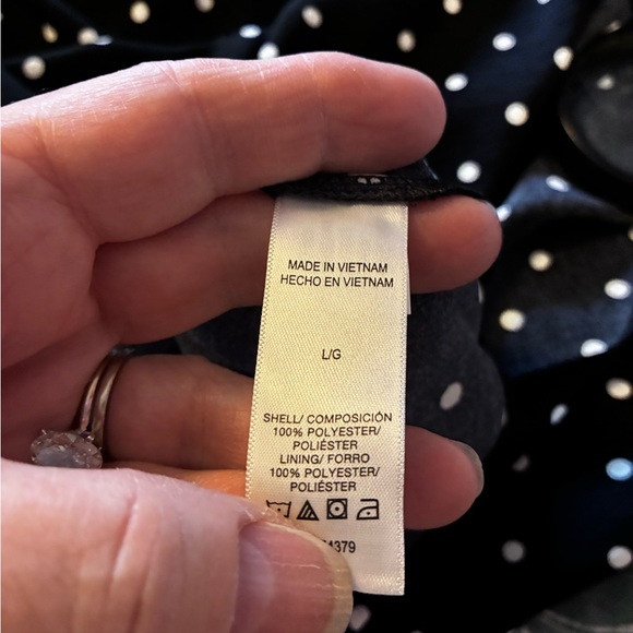 Aeropostale Black and White Polka Dot Midi Skirt Fully Lined NIB - Picture 2 of 6